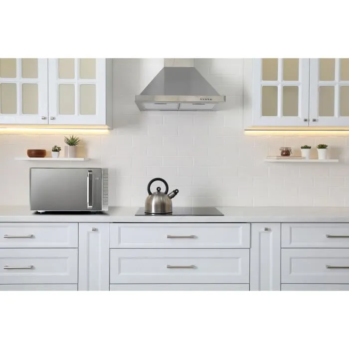 Continental Edison Micro-ondes Monofonction CEMO23UX042 - 23 Litres, 800W, 8 Programmes Automatiques - 40.1 x 48.5 x 29.5 cm