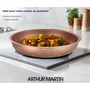 Arthur Martin AM9811 - Set de 3 poêles antiadhésives en aluminium pour tous feux (induction inclus) - Ø 20, 24 et 28 cm avec poignée amovible - Terracotta