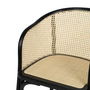 Chaise de Salle à Manger Noir Naturel 56 X 58 X 77 CM