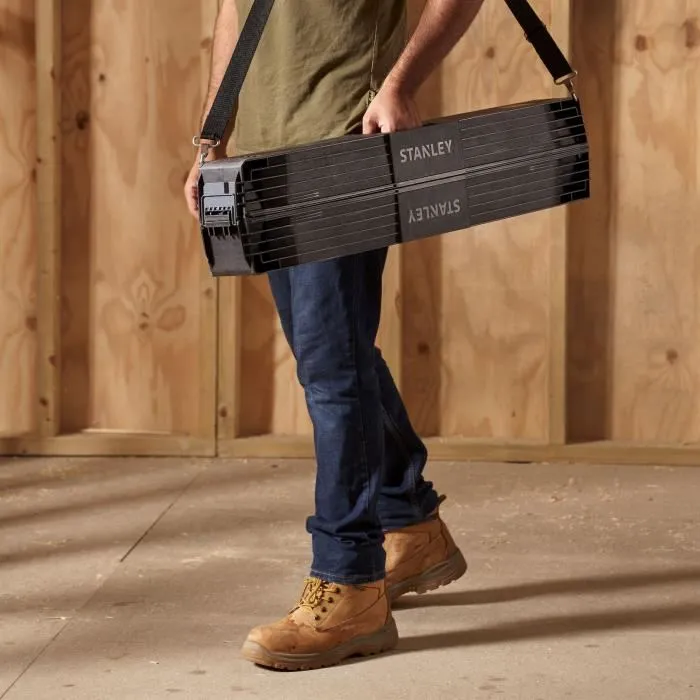 Stanley 1-97-475 - Lot de 2 tréteaux pliables et clipsables avec bandoulière et poignée intégrées - Capacité 340 kg