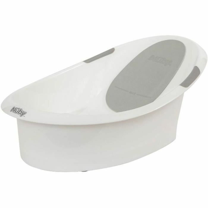 Nuby Baignoire Bébé Blanche avec Appui-tête Souple et Siège Antidérapant