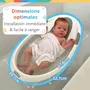 Nuby Baignoire bébé compacte avec siège antidérapant intégré, appui-tête souple et ligne de remplissage - Utilisable dès la naissance - 67.8 x 39.7 x 22.7 cm