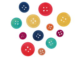Innspiro Lot de 30 boutons en bois assortis