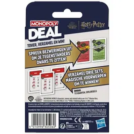 Monopoly Deal Harry Potter - Jeu de cartes rapide pour 2+ joueurs - 8 ans et plus - 111 cartes - Hasbro Games