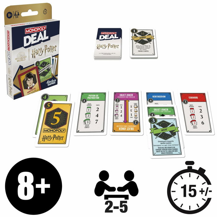 Monopoly Deal Harry Potter, Jeu de cartes rapide