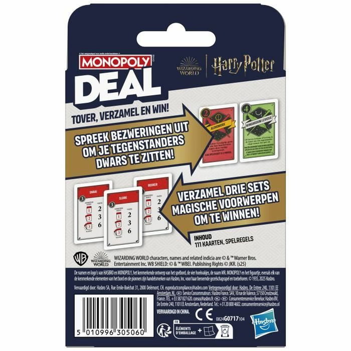Monopoly Deal Harry Potter, Jeu de cartes rapide