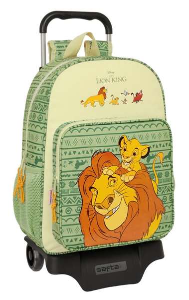 Safta Mochila 180+Carro 905 Mufasa - Sac à dos 33x42x14 cm avec roulettes, Âge minimum recommandé: 3 ans