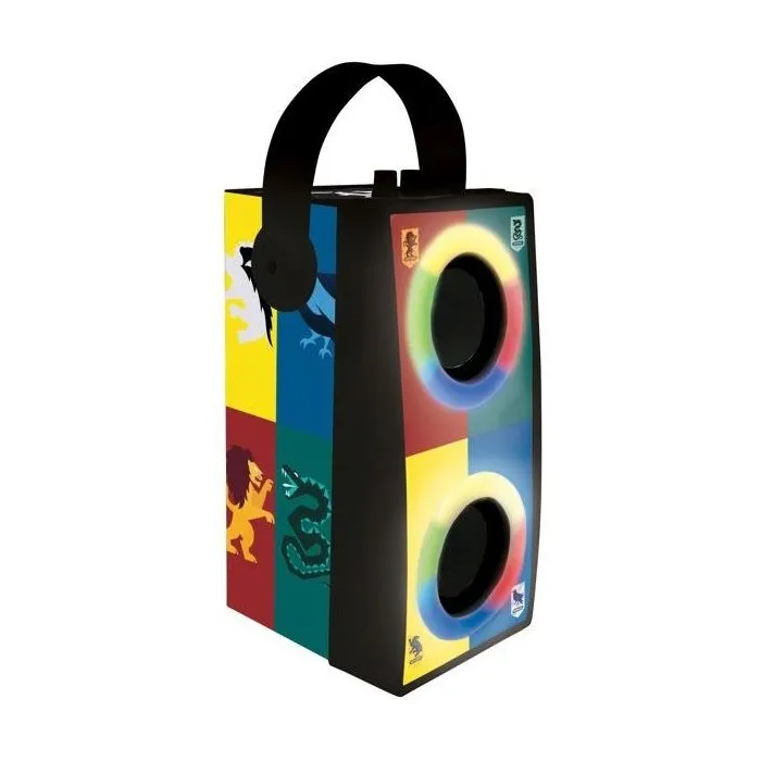Lexibook Enceinte Bluetooth portable Harry Potter avec éclairages LED, effets karaoké et microphone - Connexion USB, carte microSD et entrée auxiliaire