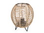 Giftdecor Lampe de table ronde en corde marron 15,5x18,5x15,5 cm métal et papier (Set de 12)