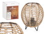 Giftdecor Lampe de table ronde en corde marron 15,5x18,5x15,5 cm métal et papier (Set de 12)