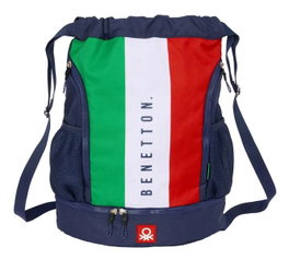 Benetton Sac Sac à dos Mochila Flag 35 x 40 x 1 cm - Idéal à partir de 3 ans
