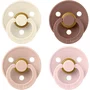 Bibs Pack de 4 sucettes en caoutchouc naturel Taille 2 Ivory Blush Woodchuck Blossom avec embout rond