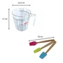 ZENKER Smart Pastry - Verre doseur 1L et set de 3 ustensiles pâtisserie bois/silicone -Kit pâtisserie