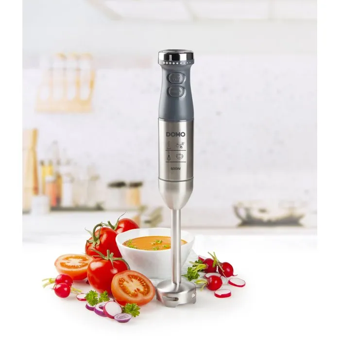 Domo Mixeur plongeant multifonction 600 W avec fonction Turbo Domo Mixeur plongeant multifonction 600 W avec fonction Turbo