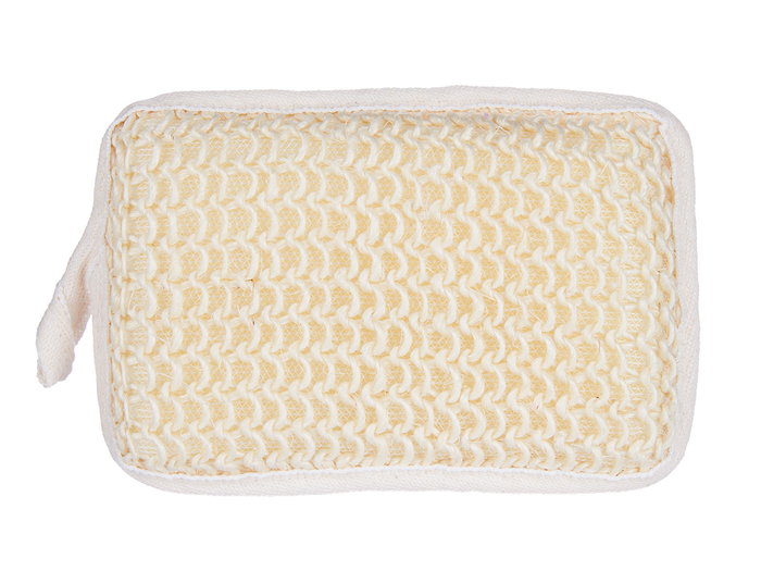 Berilo Éponge Fine Normale Tressée Naturelle 11x16x3 cm Blanc Beige Sisal (Set de 24)