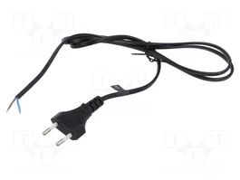 POS Câble d'alimentation H03VVH2-F 2x0,5mm2 CEE 7/16 (C) 1,2m