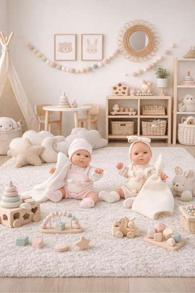Berjuan 3051-26 My Little Reborn - Poupée Reborn Réaliste 32 cm avec Poids Réel - Beige