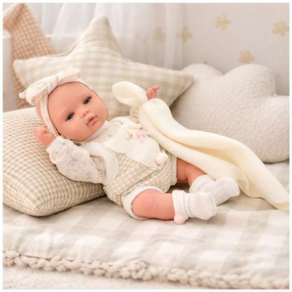Berjuan 3051-26 My Little Reborn - Poupée Reborn Réaliste 32 cm avec Poids Réel - Beige
