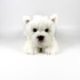 Deqube Peluche Terrier Blanc Couché 25cm Licence Bocalan +0 Mois