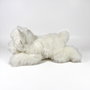 Deqube Peluche Terrier Blanc Couché 25cm Licence Bocalan +0 Mois