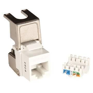 Lanview Keystone Jack Cat6a RJ45 non blindé pour données, montage facile, plastique ignifuge UL 94V-0
