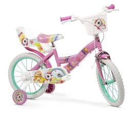 Toimsa Bicicleta Unicornio - Vélo licorne 16" pour enfant de 5 à mpans ans - Couleur rose - Version espagnole