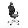 Piqueras y Crespo Chaise de Bureau avec Appui-tête Jorquera 2D086G1 Gris