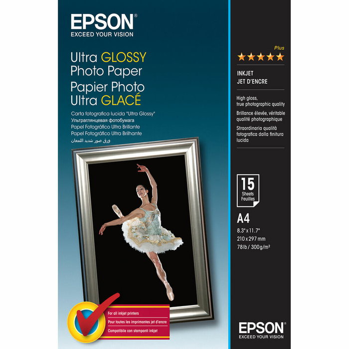 Papier Photo Glacé Epson 2359997 A4 (1 Unité) Papier Photo Glacé Epson 2359997 A4 (1 Unité)