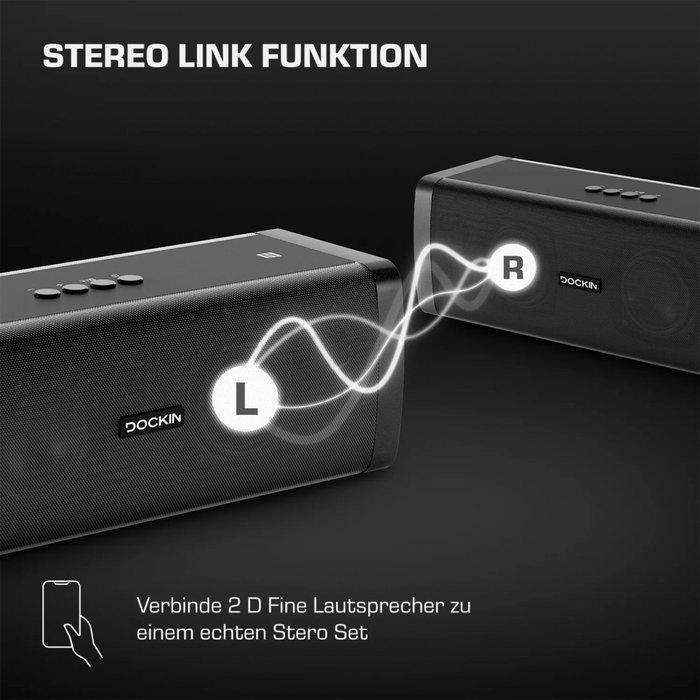 Dockin D Fine Evo Enceinte Bluetooth 50W Noir