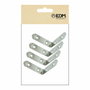 Edm Équerre de renfort modèle AN24, 50 x 50 x 16 mm, 4 unités