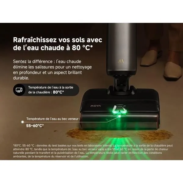 Dreame X4 PRO Aspirateur-Balai 450 W Noir 22 000 Pa Wet & Dry Skus: B1J9ZAY4BJ