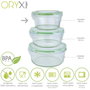 ORYX Récipient Hermétique Rond en Verre Borosilicate 400 ml