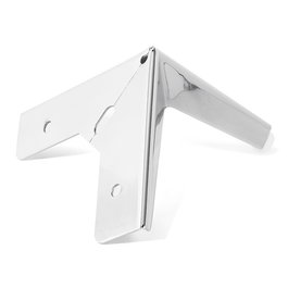 Q&Q Clayton - Pata de sofá en metal cromado negro, 125x125 mm, hauteur 120 mm