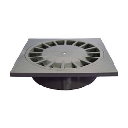 Tecnoagua Sumidero siphonique vertical T-88 en PVC, 150 x 150 x 56,5 mm, ø75 - 50 mm