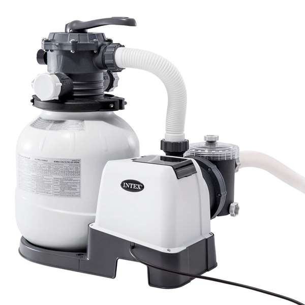 Intex Pompe Filtre à Sable Électrique pour Piscine 220-240V, Débit 7900 L/H, En PVC