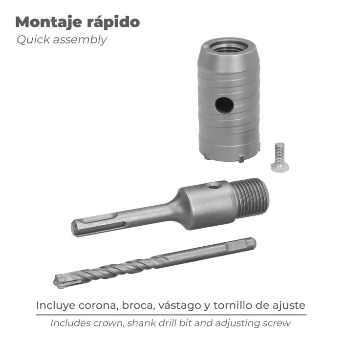 WOLFPACK LINEA PROFESIONAL Scie cloche SDS Béton 40 mm