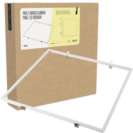 BX3 Light Pack de 6 Cadres en Aluminium pour Panneau LED 600 x 600 mm, BX3-AF-600x600, Finition Professionnelle pour Installation au Plafond