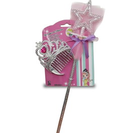 TACHAN Set Magique de Princesse avec Varita et Corona Tachan - Ensemble avec Baguiette et Couronne pour Fées et Princesses - Jouet Enfant à partir de 3 ans