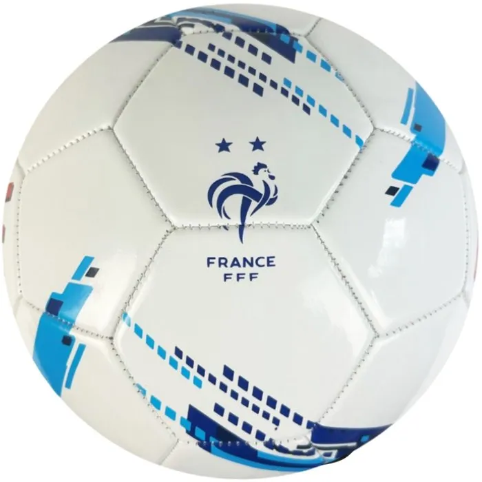 FFF Aurora - Ballon de football taille 5 - Design moderne brillant - Poids 380g - Idéal entraînement et matchs loisirs