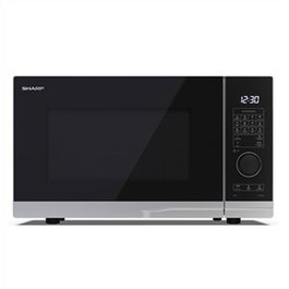 Sharp YC-PG234AE-S - Micro-ondes Digital avec Gril, 900 W (Grill 1000 W), 23 Litres, Noir - Cuisson rapide et facile