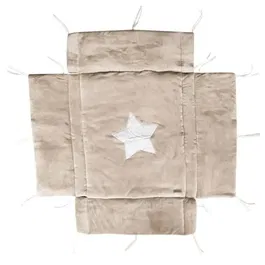 Domiva Tapis tour de parc Galet - Tapis de sol et protège-parc - 75 x 95 cm, s'adapte aussi aux parcs 100x100 cm, fixations par liens