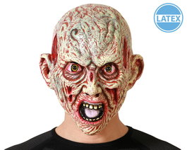 Atosa Masque de Zombie en Latex avec Plaies et Chair Déchirée