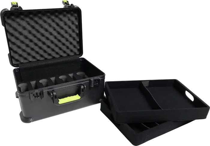 SBG Mallette de transport en polyéthylène pour 7 micros HF et accessoires SBG Mallette de transport en polyéthylène pour 7 micros HF et accessoires