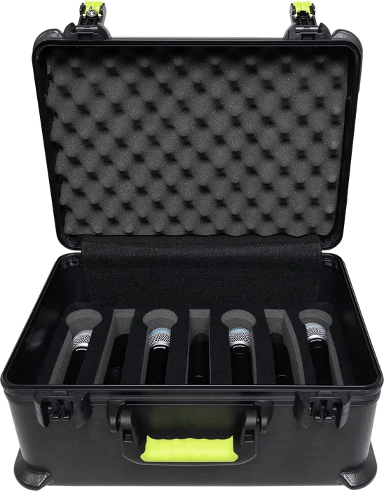 SBG Mallette de transport en polyéthylène pour 7 micros HF et accessoires SBG Mallette de transport en polyéthylène pour 7 micros HF et accessoires