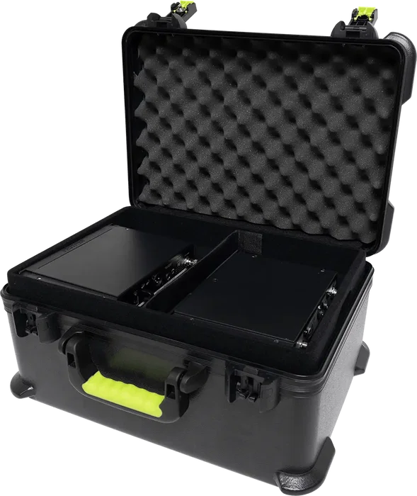 SBG Mallette de transport en polyéthylène pour 7 micros HF et accessoires SBG Mallette de transport en polyéthylène pour 7 micros HF et accessoires