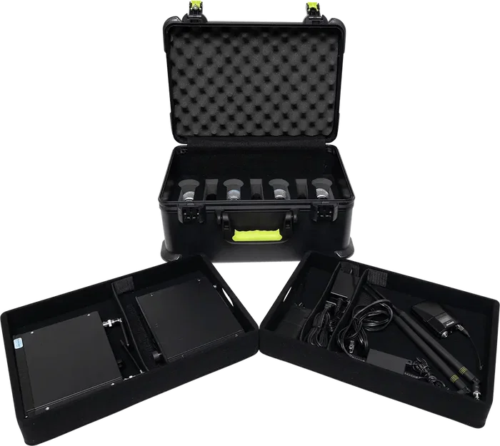 SBG Mallette de transport en polyéthylène pour 7 micros HF et accessoires SBG Mallette de transport en polyéthylène pour 7 micros HF et accessoires