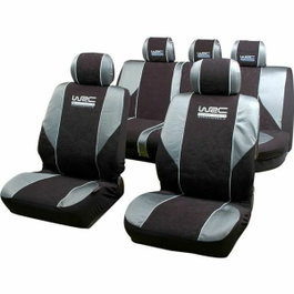 WRC Lot de 5 housses de sièges universelles avec appuie-tête Noir/Gris