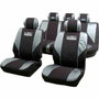 WRC Lot de 5 housses de sièges universelles avec appuie-tête Noir/Gris
