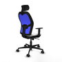 Piqueras y Crespo Chaise de Bureau 1D036N2 Blanc et Bleu