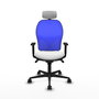 Piqueras y Crespo Chaise de Bureau 1D036N2 Blanc et Bleu